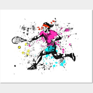 Federer Splash of Colors Posters and Art